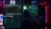 Experienced Hacker Writing Lines Of Code On Computer From Underground ...