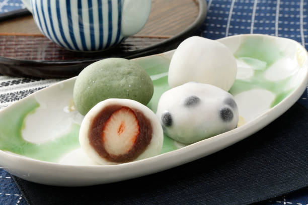 istock Japanese sweets strawberry daifuku mochi 2153897885