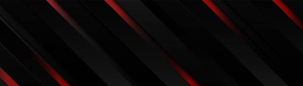 istock Abstract background with black and red geometric diagonal lines. Modern minimal trendy shiny lines pattern horizontal. Vector illustration 2153898895