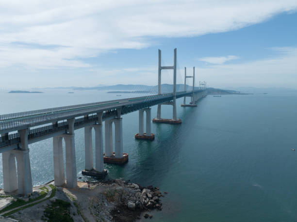 istock Transportation buildings, cross-sea bridges 2153899065