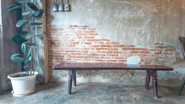 istock Brick wall background wallpaper architecture texture rough concrete cement surface stone block material grunge design structure branch chair construction empty blank facade building decoration decor 2153899110