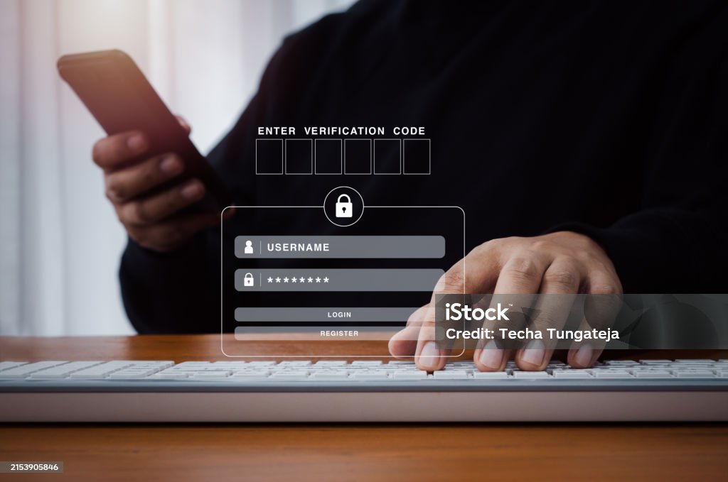Code Verifier Box Two Steps Authentication Or 2fa Concept Empty Verification Code Input ...