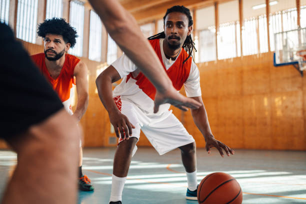istock Arabic man and hispanic basketball player playing together in a same team 2153906957