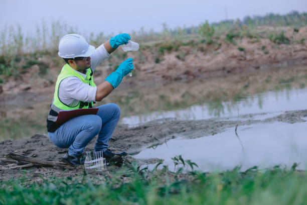 istock Asian Man experts analyze the water in a contaminated , environment ecology concept 2153907357