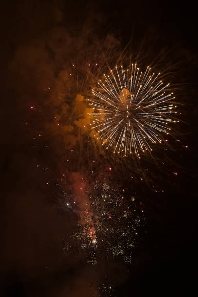 istock Canada Day, fireworks in the night summer sky. 2153909132
