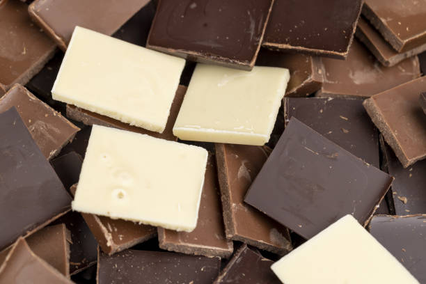 istock dark, milk and white chocolate pieces 2153915616
