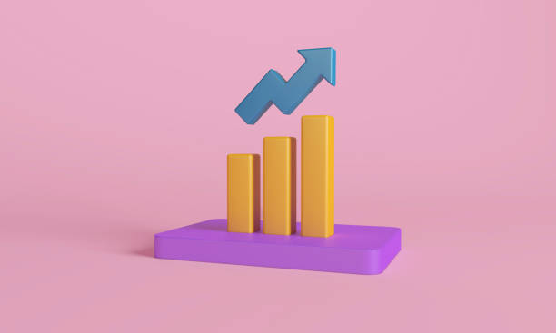 istock 3D Economic Growth Chart with Upward Arrow 2153917748