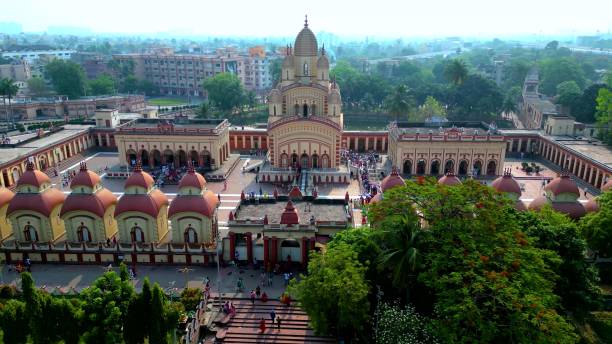 istock Dakshineswar Kali Temple Aerial view 2153918564