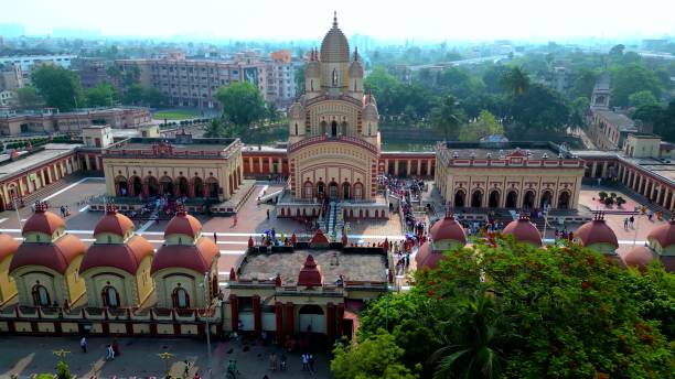 istock Dakshineswar Kali Temple Aerial view 2153918568