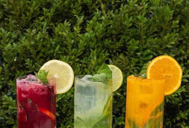 istock different lemonades in glass on table in cafe,pastry or restaurant 2153920210