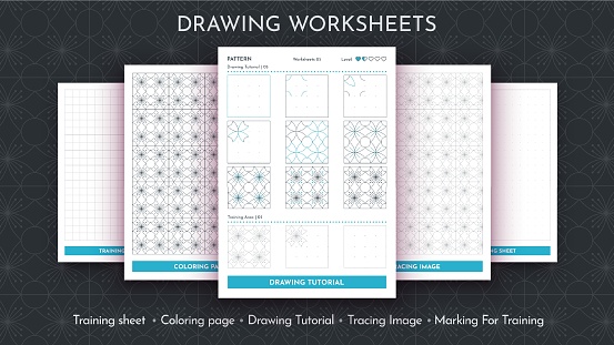 Task Pattern Drawing Ilustración de How To Draw A Pattern Step By Step Drawing Tutorial Draw ...