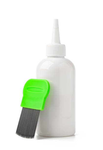 istock Cosmetic products and lice comb isolated on white background 2153920972