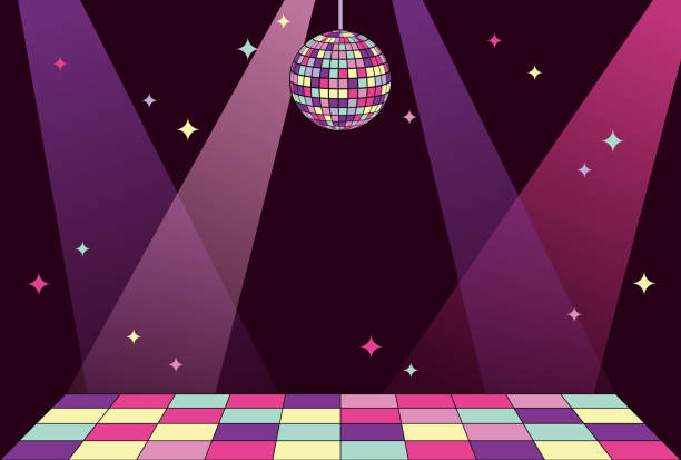 istock disco party vector background with spotlight on stage for banners, cards, flyers, social media wallpapers, etc. 2153924339