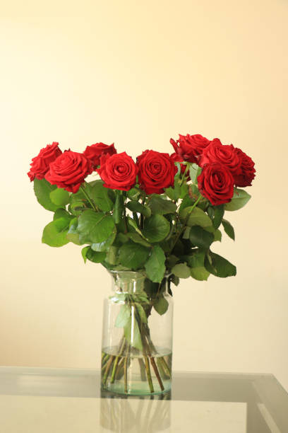 istock Valentine's bouquet in a glass vase 2153925872