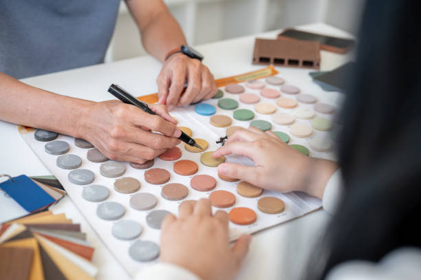 istock A close-up image of an expert interior designer or architect having a meeting with his client. 2153930607