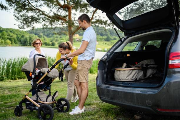 istock Family with baby, on a weekend walk 2153931430