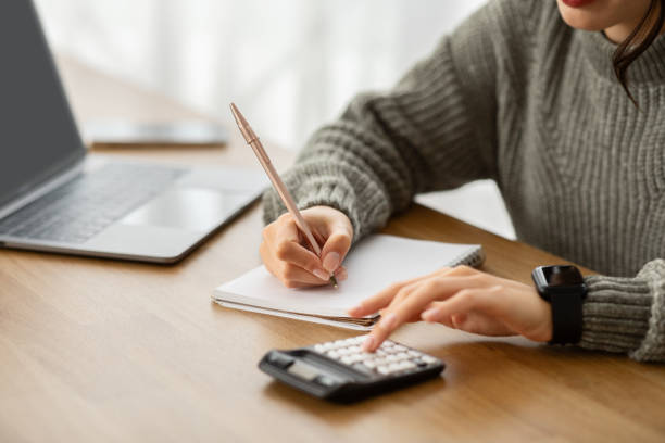 istock Cropped woman account manager working at office 2153933329