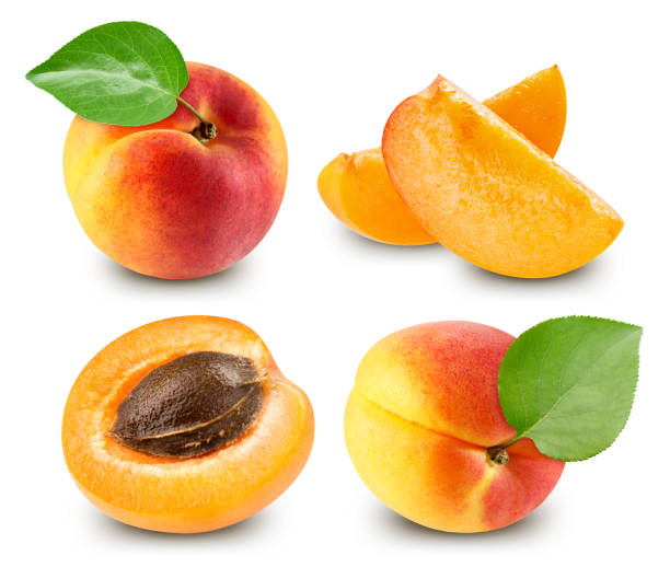 istock Apricot isolated on white background 2153939673