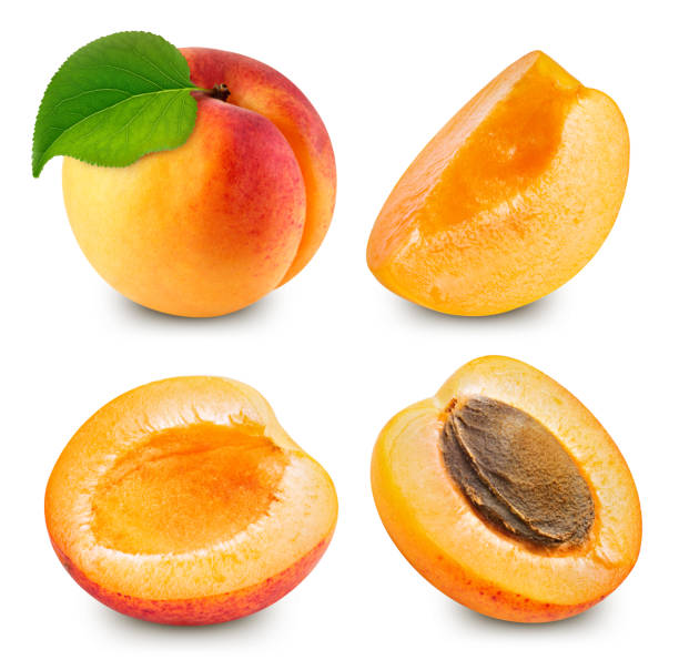 istock Apricot isolated on white background 2153940835