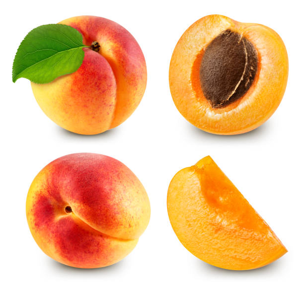 istock Apricot isolated on white background 2153941375
