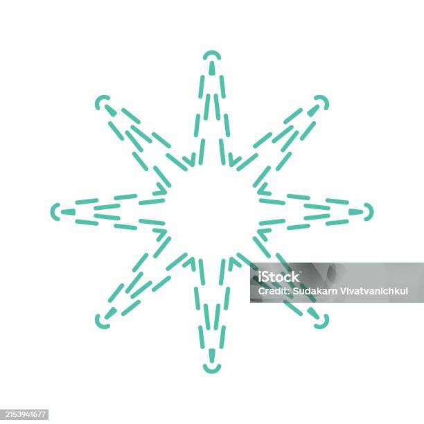 Dashed Star Vector Star Dashed Line Stock Illustration - Download Image Now - Abstract ...