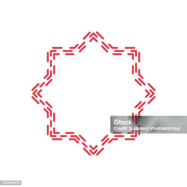 Dashed Star Vector Star Dashed Line Stock Illustration - Download Image Now - Abstract ...