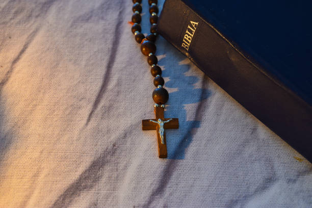 Holy bible and rosary