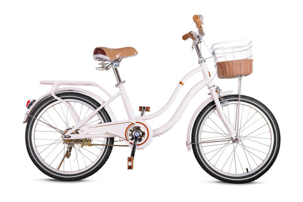istock Elegant vintage bicycle isolated on white 2153950880