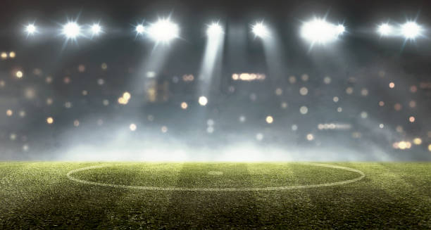 istock Empty soccer field in a sports stadium 2153951169