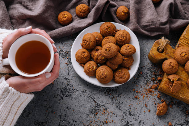 istock Cozy tea time with homemade cookies 2153951437