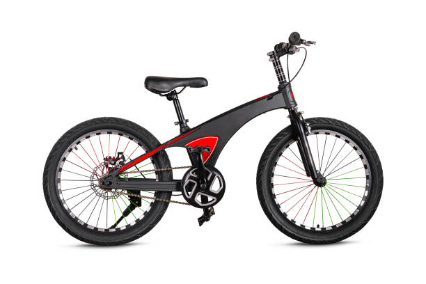 istock Black and red bmx bike on white background 2153953464
