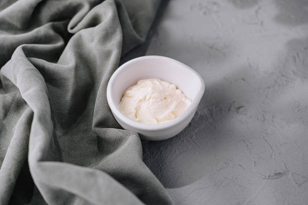 istock Elegant bowl of fresh mascarpone cheese 2153953481