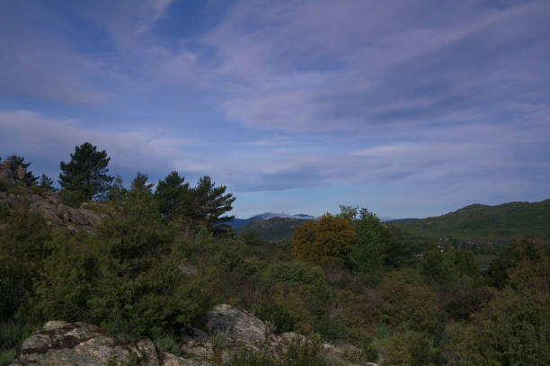 mountain landscape in the Sierra de Guadarrama range in the town of Navacerrada