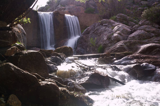 mountain landscape in the Sierra de Guadarrama range in the town of Navacerrada