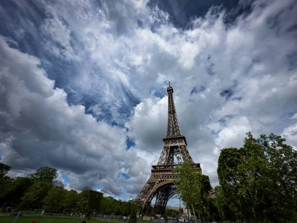 Photograph of the Eiffel Tower in Paris, France.