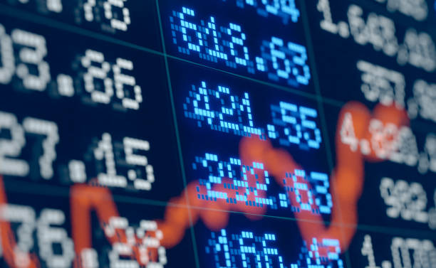 istock Close-up numbers, financial figures, business data on the screen. 2153962765