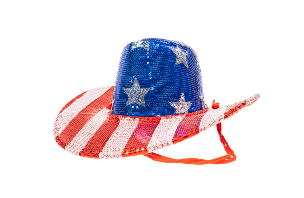 istock Patriotic American flag cowboy hat 2153965388
