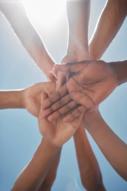 istock Hands, support and diversity with team, solidarity and together for collaboration and team building. Teamwork motivation, mission success and community with connection and trust in partnership. 2153967102