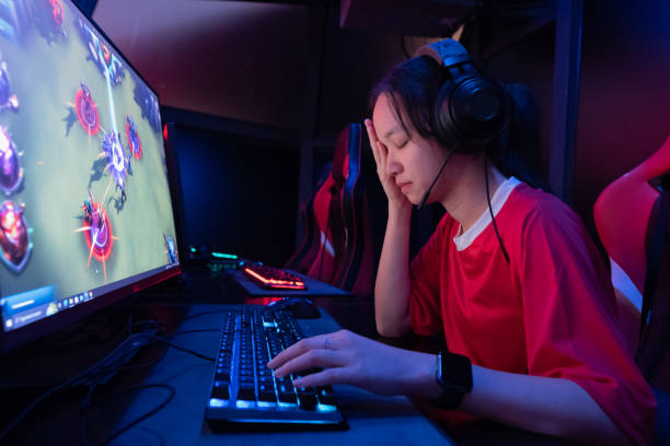 istock Asian Female esport lose the game 2153968603