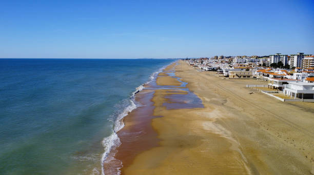 istock Air video capturing from the top with drone with sea view 2153968717