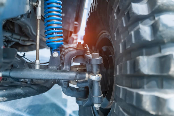 istock shock Absorber and Coil Spring of Car Suspension System 2153972739