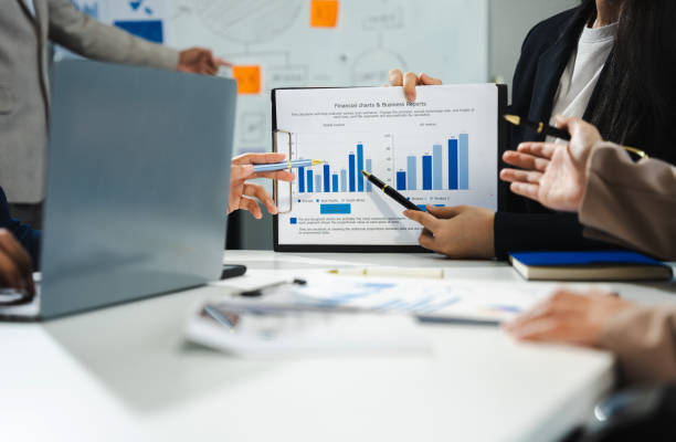 istock Project manager working and update tasks with milestones progress planning and professional investor working new start up project in the office. 2153974304