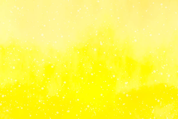 Abstract Yellow Watercolor Background