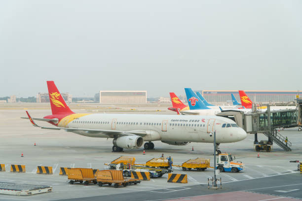 2024.05.10, Beijing, China. Beijing Daxing International Airport, Airport Tarmac and Peripheral Runway.