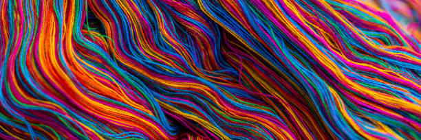 istock Traditional Guatemalan colorful threads, abstract wavy, background texture. 2153980013
