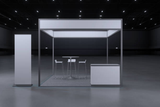 istock Exhibition stand for mockup and Corporate identity,Display design.Empty booth Design.Retail booth elements in Exhibition hall.booth Design trade show.Blank Booth system of Graphic Resources.3d Background for online Event,conference,live.3d render. 2153980169