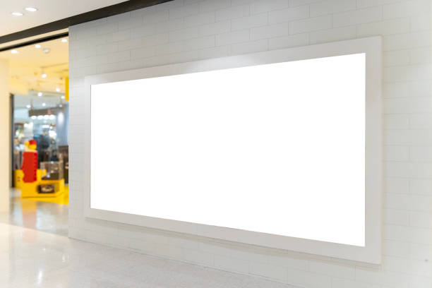 istock Mockup horizontal blank billboard advertising in shopping mall 2153981659