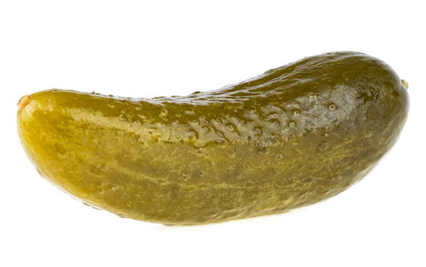istock Fresh pickles - marinated pickled cucumber isolated on a white background. 2153981875