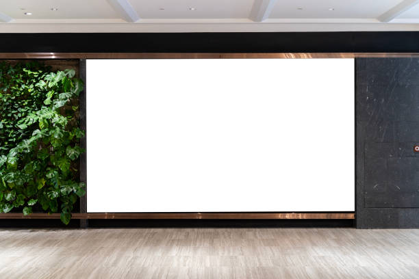 istock Mockup large Blank billboard on beautiful wall in shopping mall 2153983325