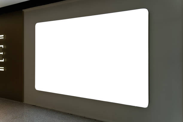istock Mockup large Blank LED with lighting billboard at shopping mall 2153983381